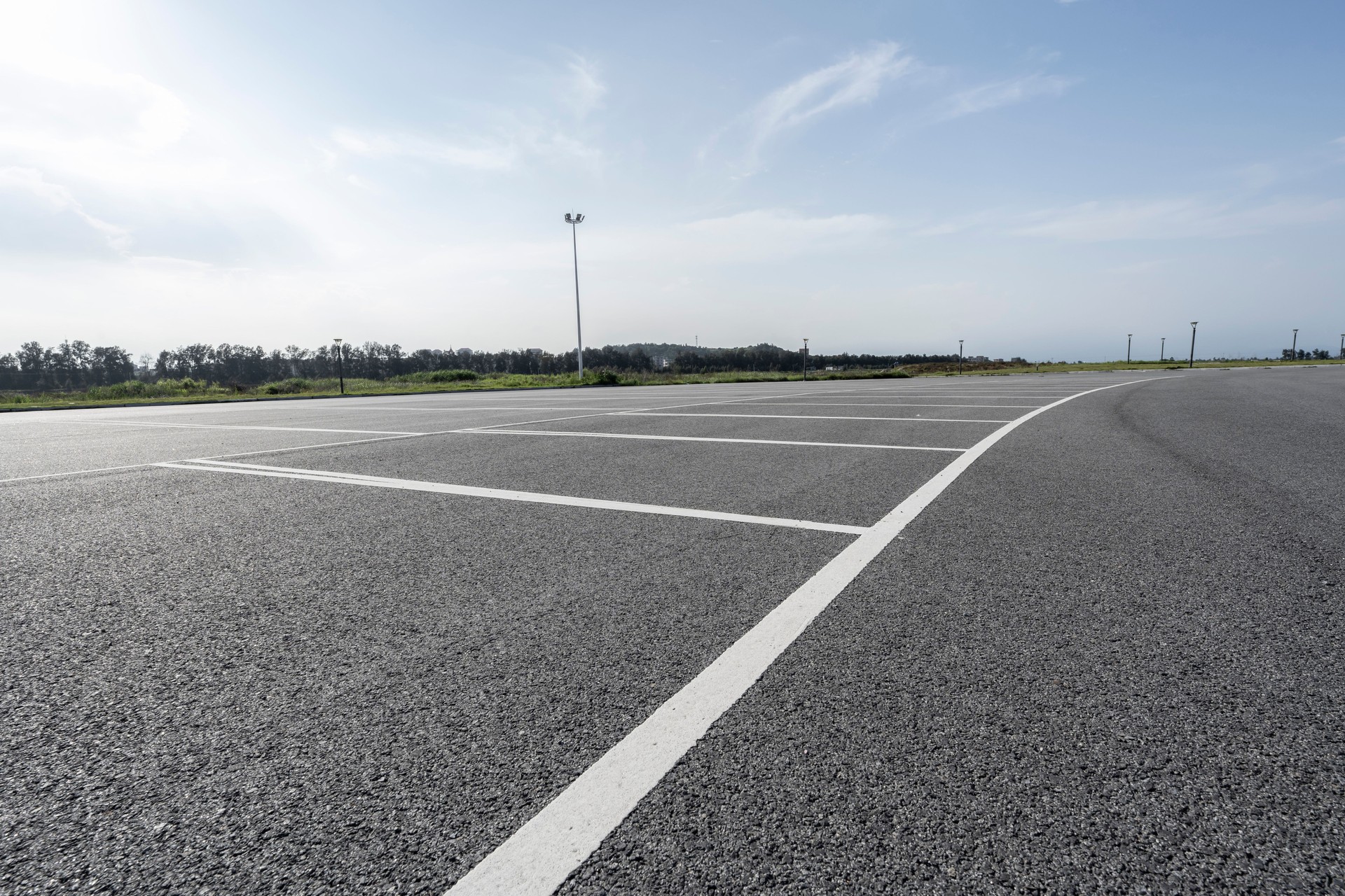 A parking space on asphalt